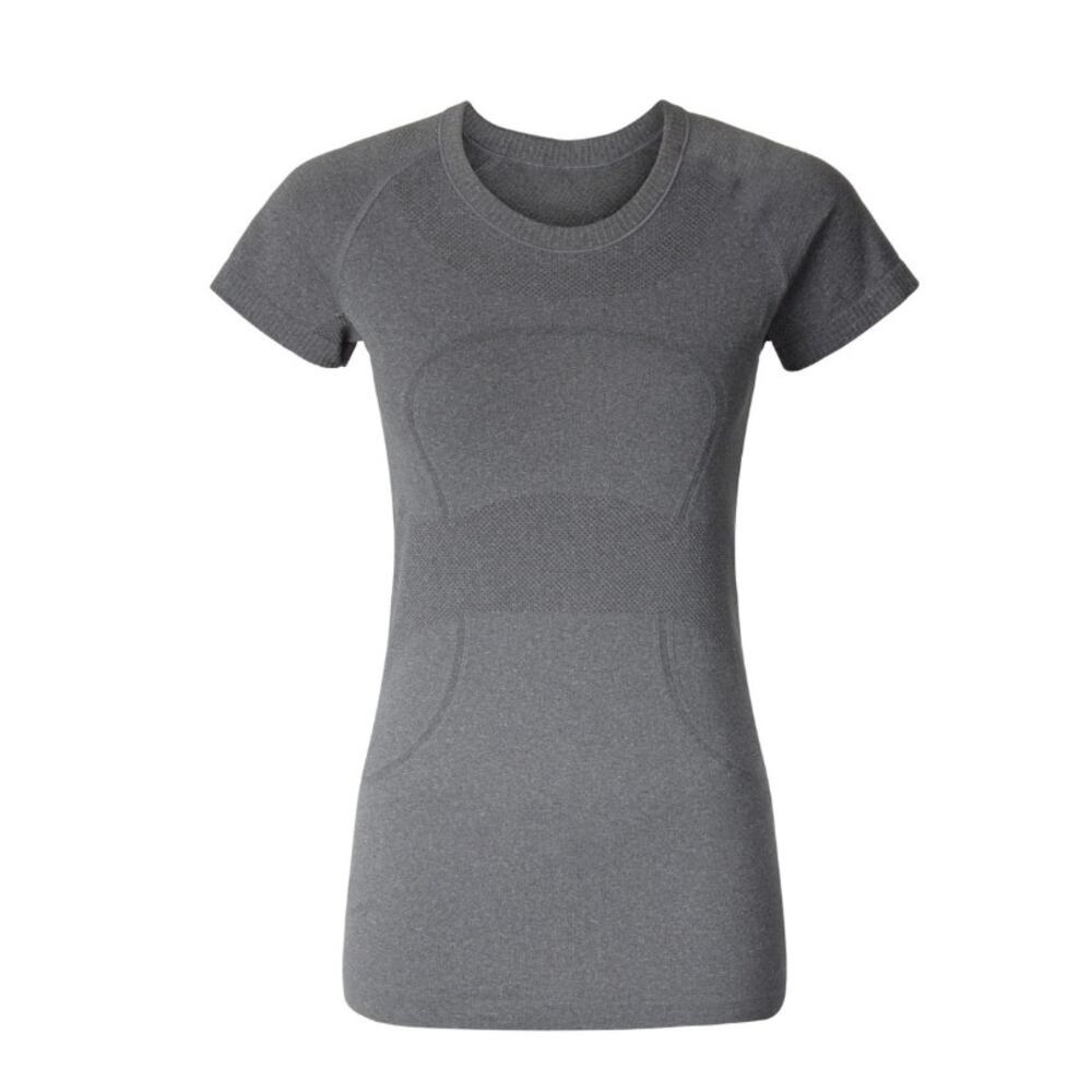 Lululemon Swiftly Tech Short Sleeve Crew Heathered Slate Size 4 EUC